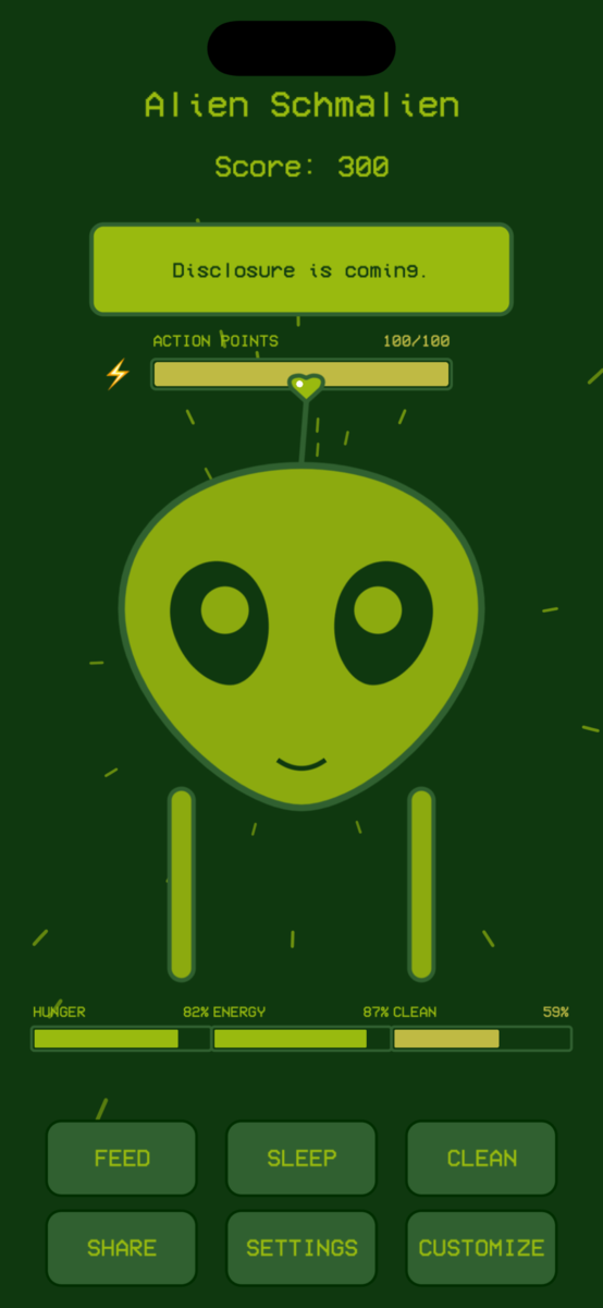 Alien Schmalien app screenshot